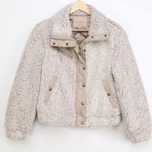 Blank NYC Cozy Sherpa Bomber Jacket Evereve Anthropologie